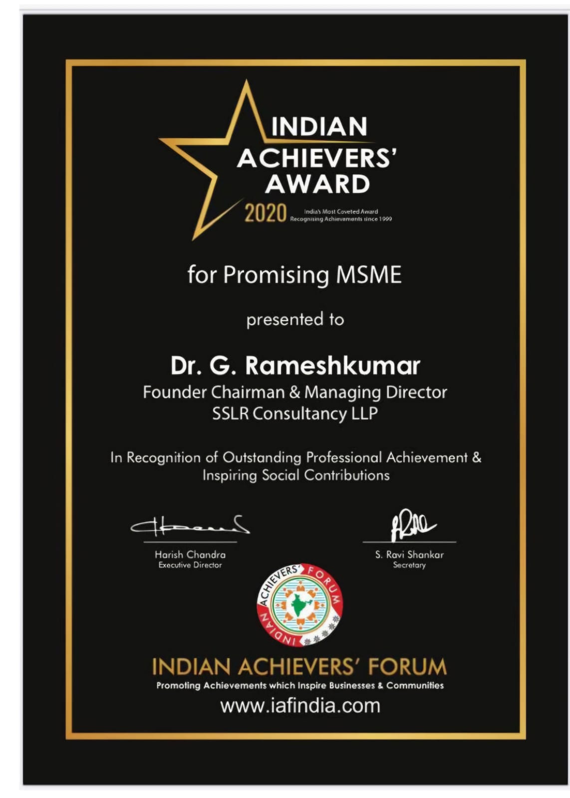 Indian Achiever's Award